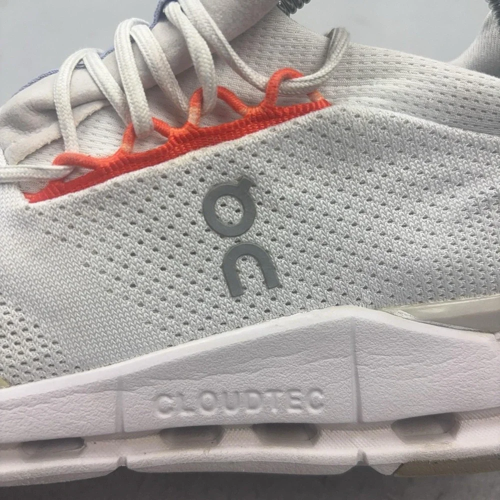 On Cloudnova Shoes Womens Size 9 White CloudTec Running Sneakers Mesh Athletic